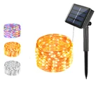 Светодиодная гирлянда на солнечной батарее 5 м, 10 м, 20 м, с медным проводом, водонепроницаемая уличная Гирлянда для дома, рождественской елки, украшение Garedn, лампа на солнечной батарее