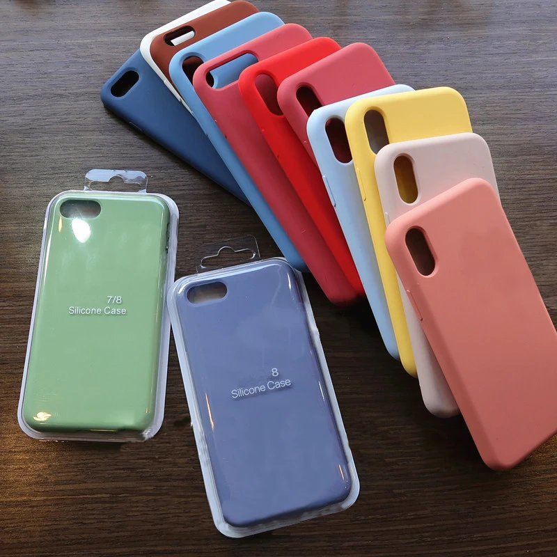 Drop shopping Liquid Silicone Phone Case for iphone X XS MAX XR 7 8 6 6S Plus 11 Pro Max Soft Cover with Box |