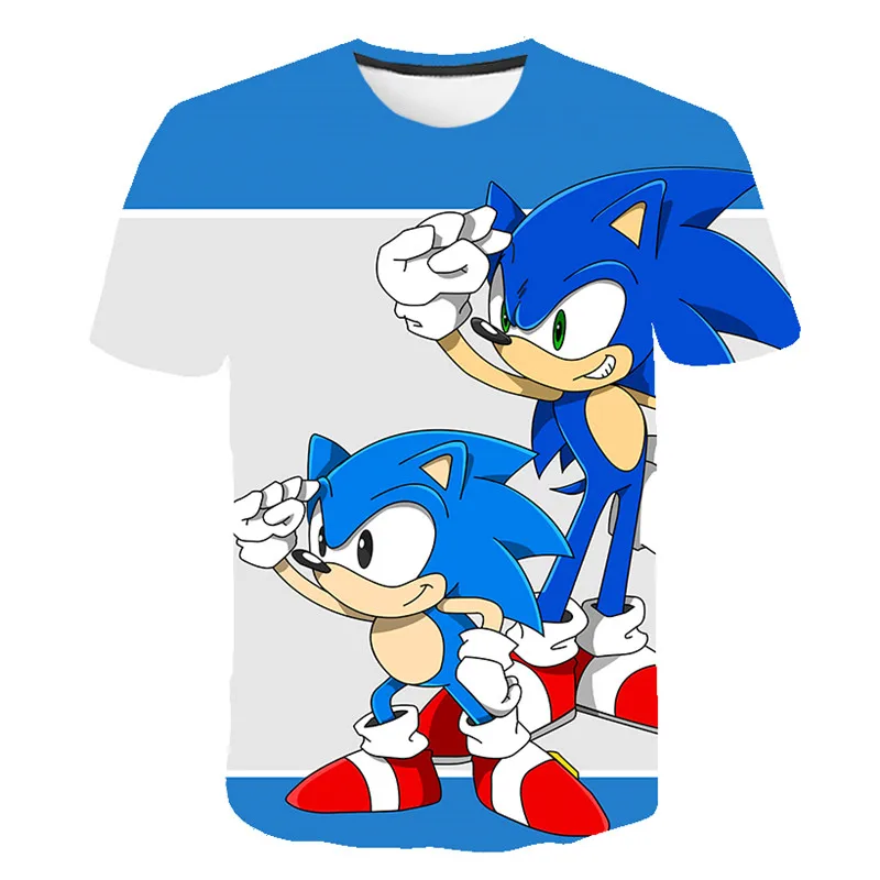 

Summer Short sleeve Kids Funny Sonic T Shirt For Children Cartoon Casual T-Shirts For Girls Tops Boys T Shirt Children Clothes
