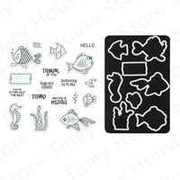 new arrival animals marine life pattern clear stamps and metal cutting dies for diy making greeting card scrapbooking christmas