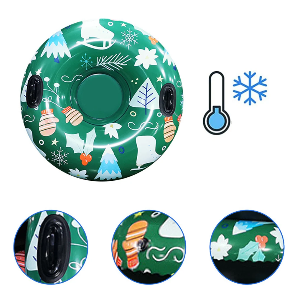 Round With Handle Outdoor Sports Ski Circle Winter Funny Wear Resistant Snow Tube Thickened Games Inflatable PVC Adults Childern | Спорт и