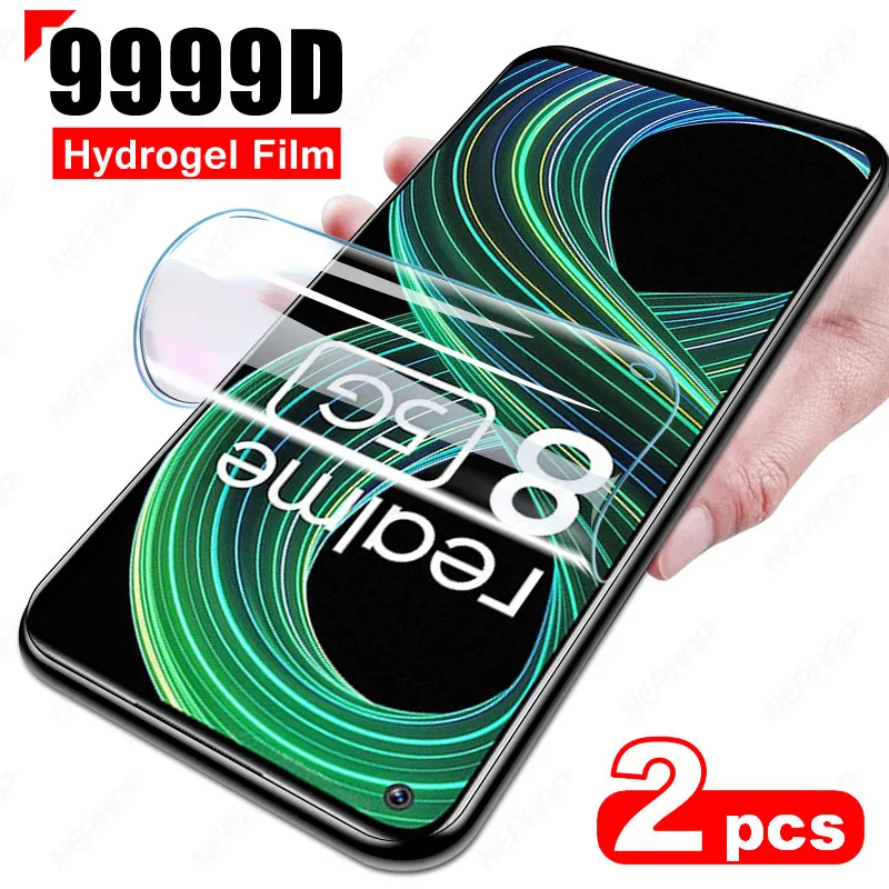 

2Pcs Hydrogel Film Screen Protector For OPPO Realme GT Neo X2 X50 X7 8 7 Pro Screen Protector For Realme X XT X3 7i 7 Asia Film