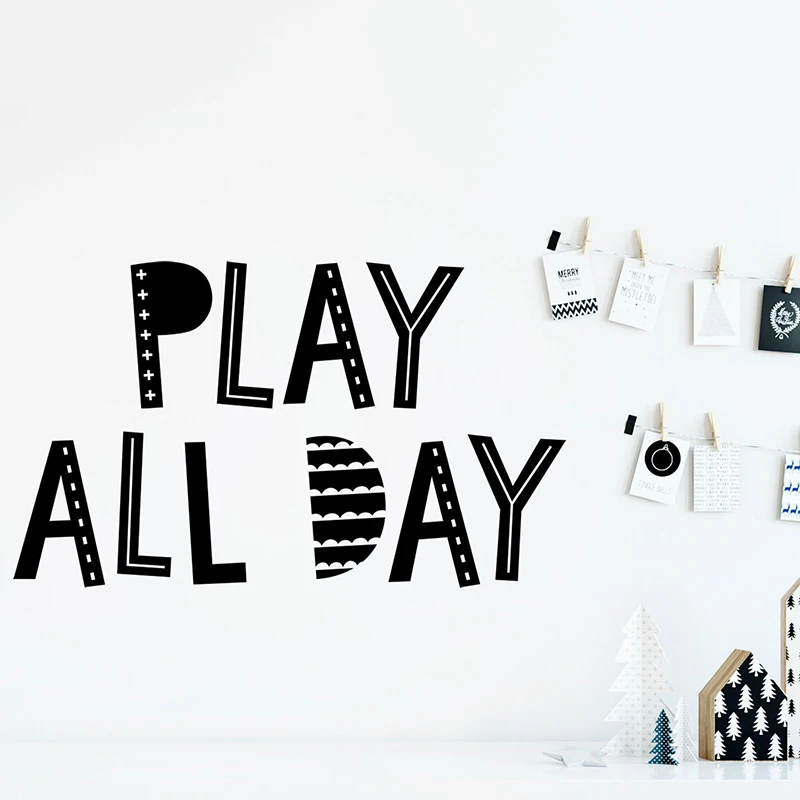

Day Quote Day Wall Decal Home Decor Nursery Vinyl Scandinavian Play All Room Scandi Play All Playroom Kids 4253