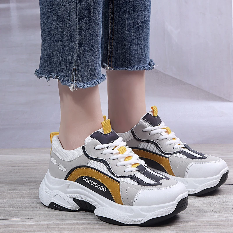 

Plus Size Chunky Women Sneakers Shoes Woman Air Mesh Platform Vulcanized Shoes Casual Shoes New Ladies Shoes Zapatillas Mujer