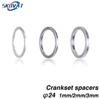 Осевые кронштейны ZTTO для горного велосипеда, шайба толщиной 1 мм, 2 мм, 3 мм, Диаметр прокладки 24 мм, запчасти для дорожного и горного велосипеда