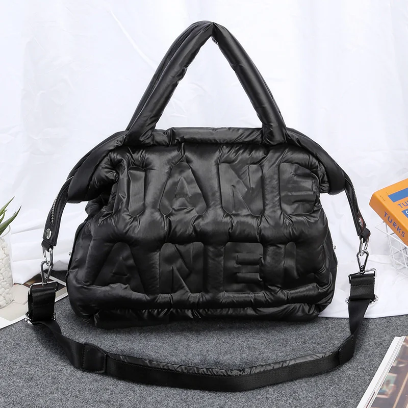 

Women Bag Autumn And Winter New Fashion Cotton Jacket Space Cotton Air Bag Portable Shoulder Back Down Women's Hand Bags