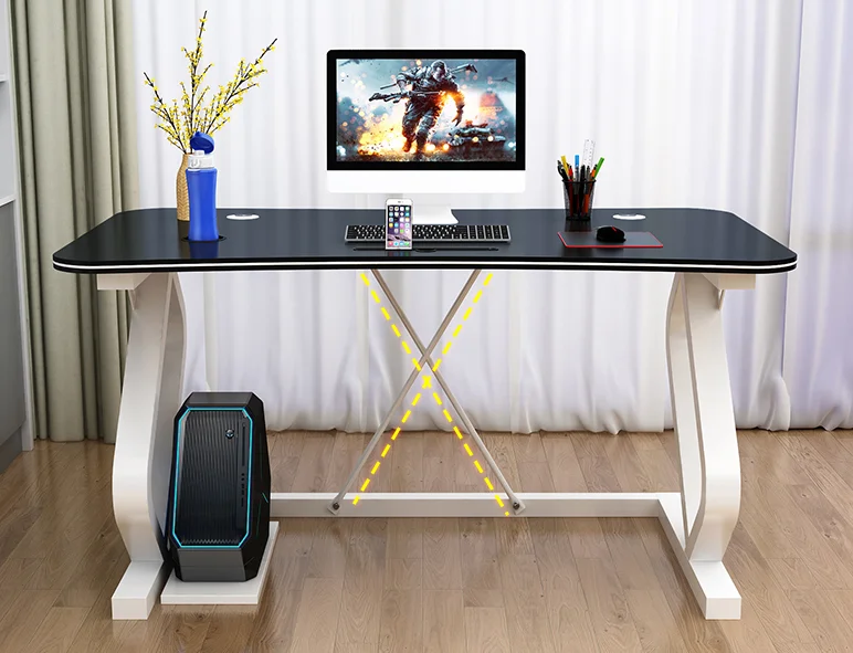 multi function computer desk with mobile phone card slot student desk simple book desk electronic competition table free global shipping