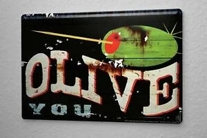 

Metal sign wall sign wall decorative plaque art collection M.A. Allen Retro Tin Sign Poster U.S. Deco Olive and You A