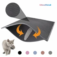 double layer cat litter mat foldable litter pad for cats eva waterproof non slip house cleaning pad cat pet litter trapping box
