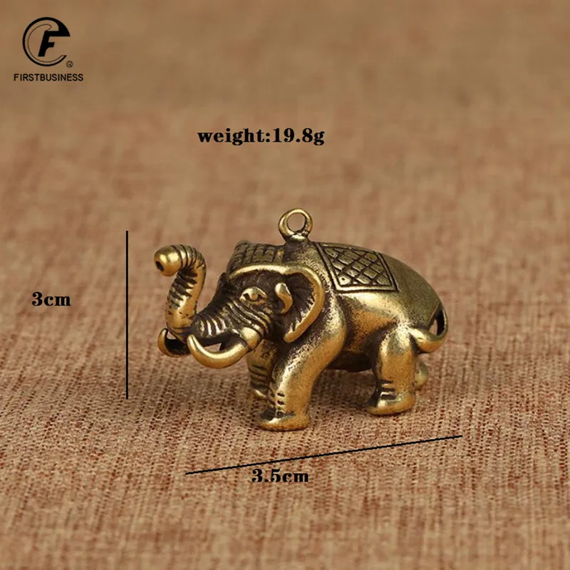 Мини милый латунный слон маленькая статуя рабочего стола крючки с именами