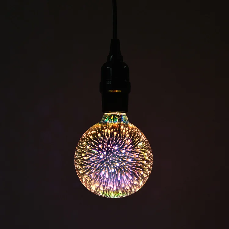 

5W E27 Room Decoration Accessories Christmas Hanging Lights Vintage Edison Holiday Lighting 3D Merry Christmas Led Filament Bulb
