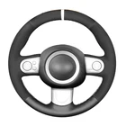 Черная замша маркер Handsewing без скольжения чехол рулевого колеса автомобиля для мини-хэтчбекмини R56R57) Clubman Clubvan купе с 3 спицами