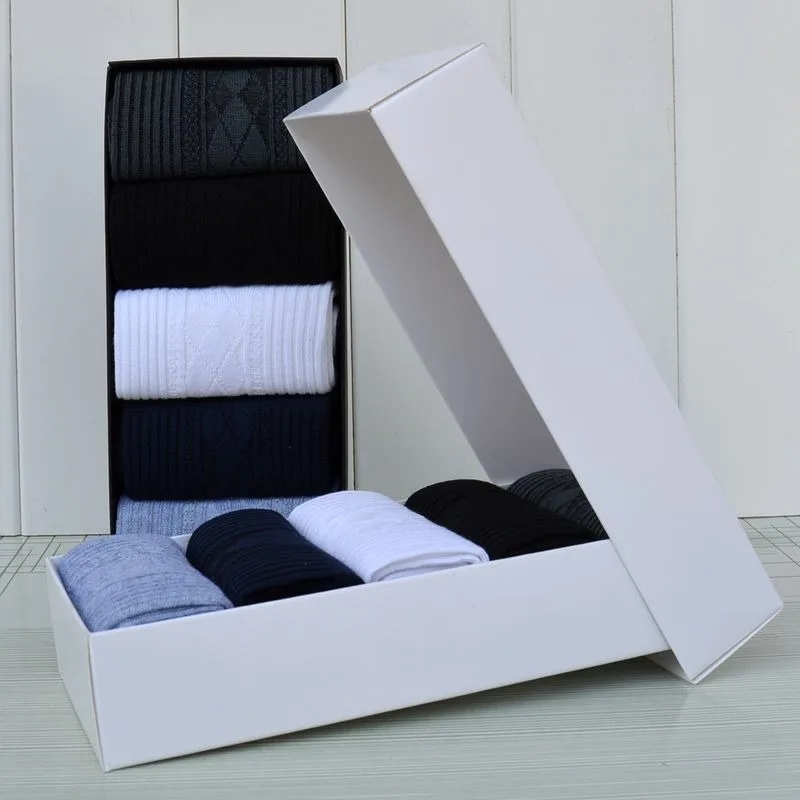 Модные подарочные коробки носки 5 шт./компл. техника Double Needle мужские в деловом