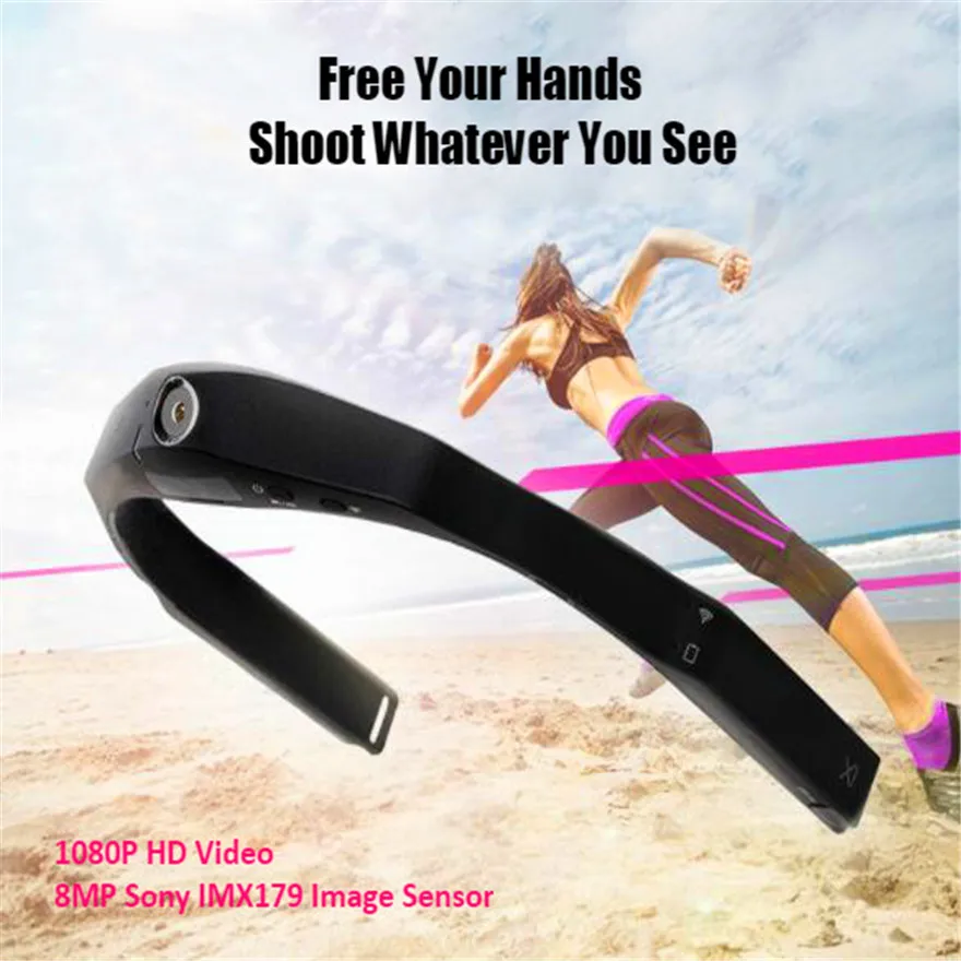 Головная лента для ношения водонепроницаемой камеры Спорт Wifi 1080P мини видео