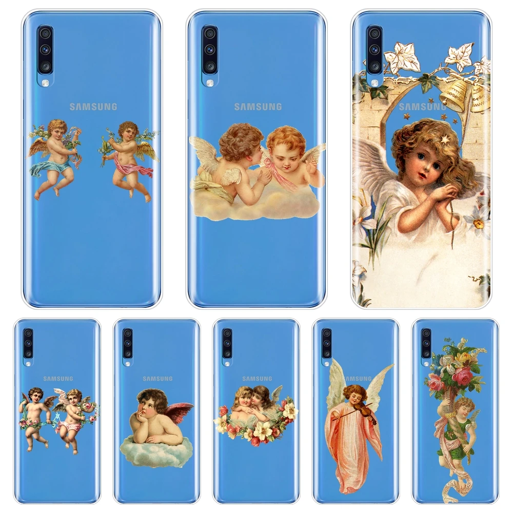 Чехол для телефона с изображением девушки ангела Samsung Galaxy A10 A20 A30 A40 силиконовая Мягкая задняя крышка из ТПУ A80
