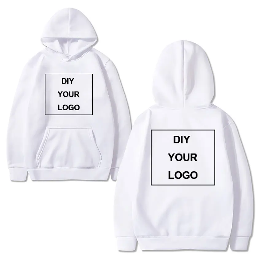 custom logo Print Индивидуальные толстовки с принтом логотипа толстовки оптом удобные хлопковые толстовки унисекс DIY логотип уличная одежда Прямая поставка - Цвет: custom logo Print