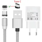 Магнитный USB-кабель типа C, настенное зарядное устройство для телефона Samsung galaxy S10 S8 S9 M40 A40 Huawei P20 P30 lite Mate 20 10 9 Pro Honor 20
