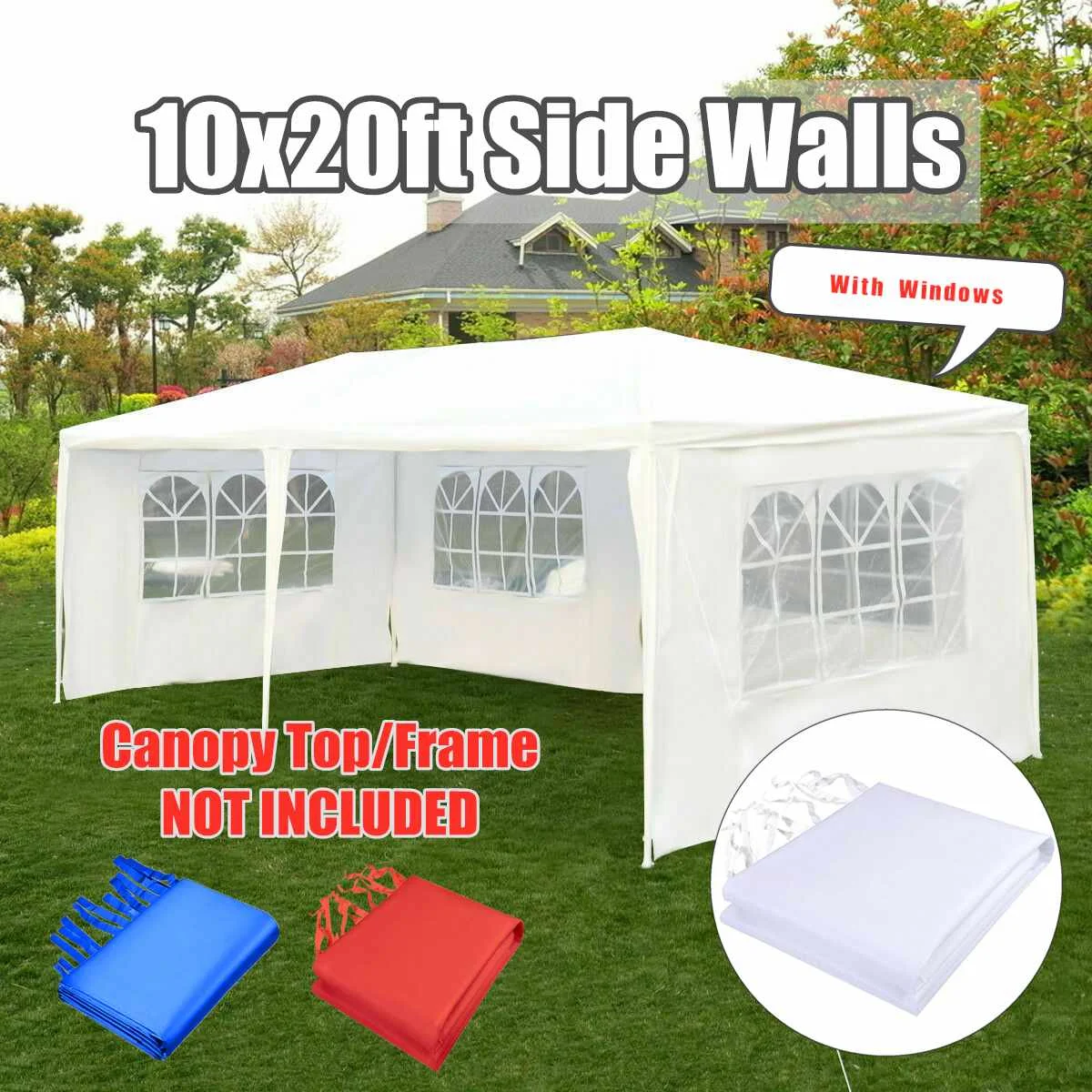 

2023 Oxford Cloth Party Tent Wall Sides Waterproof Garden Patio Outdoor Canopy 3x6m Sun Wall Sunshade Shelter Tarp Sidewall