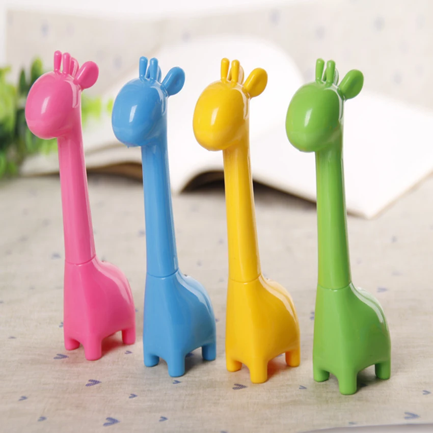 

1pc 0.5mm Creative animal cute kawaii Giraffe shape funny ballpoint pen ball point pens School Office Supply customize