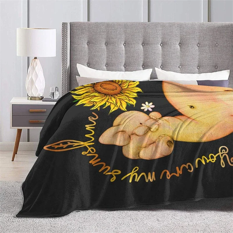 Мягкое плюшевое Фланелевое покрывало You are My Sunflower флисовое из микрофибры одеяло с