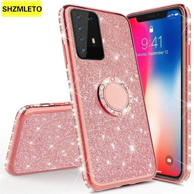 

Diamond Glitter Bling Phone Case For Huawei P20 P20Pro P20Lite P30 Pro P40LiteE P40 Lite E 5G HUAWEIP30Lite P30Case P30Pro Cover