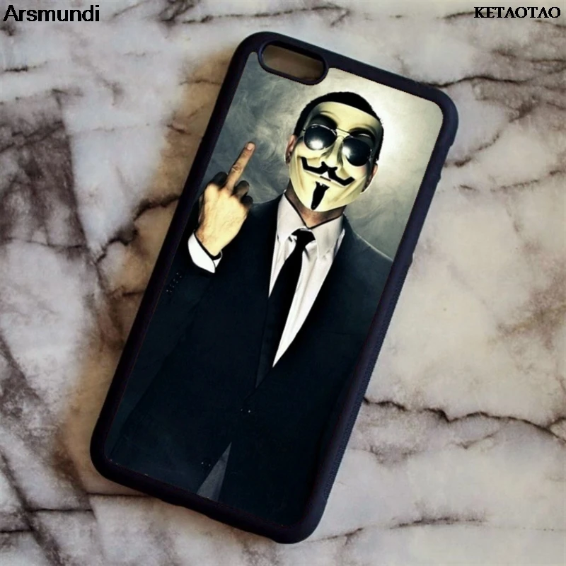 KETAOTAO Guy Fawkes чехлы для телефонов с принтом в виде маски iPhone 4S 5C 5S 6 6S 7 8 X мягкий