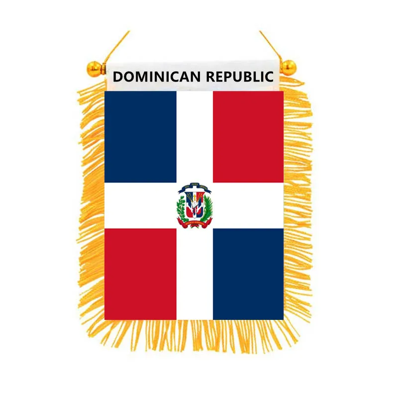 

Dominican Republic Double Sided Mini Hanging Flags High Quality Polyester Printed Flag Home Decor Banner
