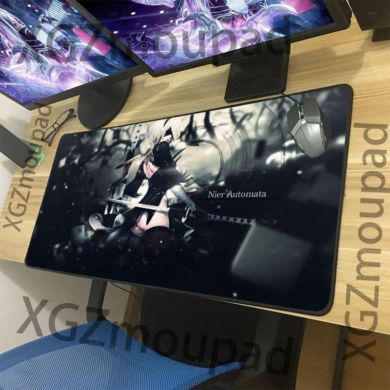 XGZ большой коврик для мыши прецизионный черный замок край сексуальный аниме NieR: