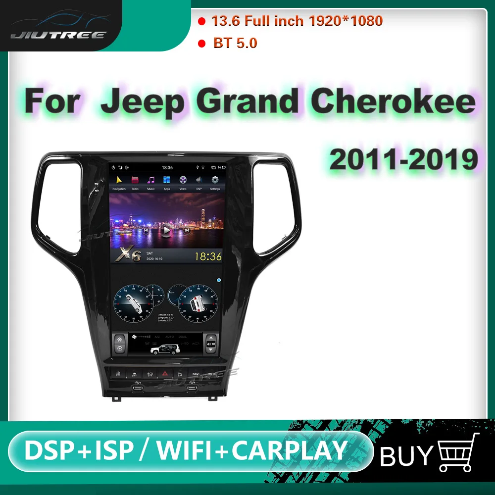 

Автомобильный радиоприемник PX6 Android для Jeep Grand Cherokee 2011-2019, автомобильный GPS-навигатор, головное устройство, мультимедийный DVD-плеер, автомобил...