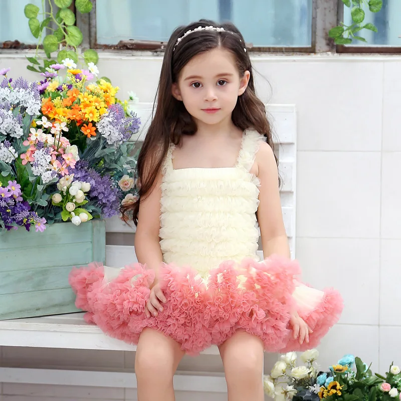 Fashion Girls Tutu Dress Baby Extra Fluffy Birthday Party Cute Autumn Ball Gown Ruffled Bubble Photography | Детская одежда и