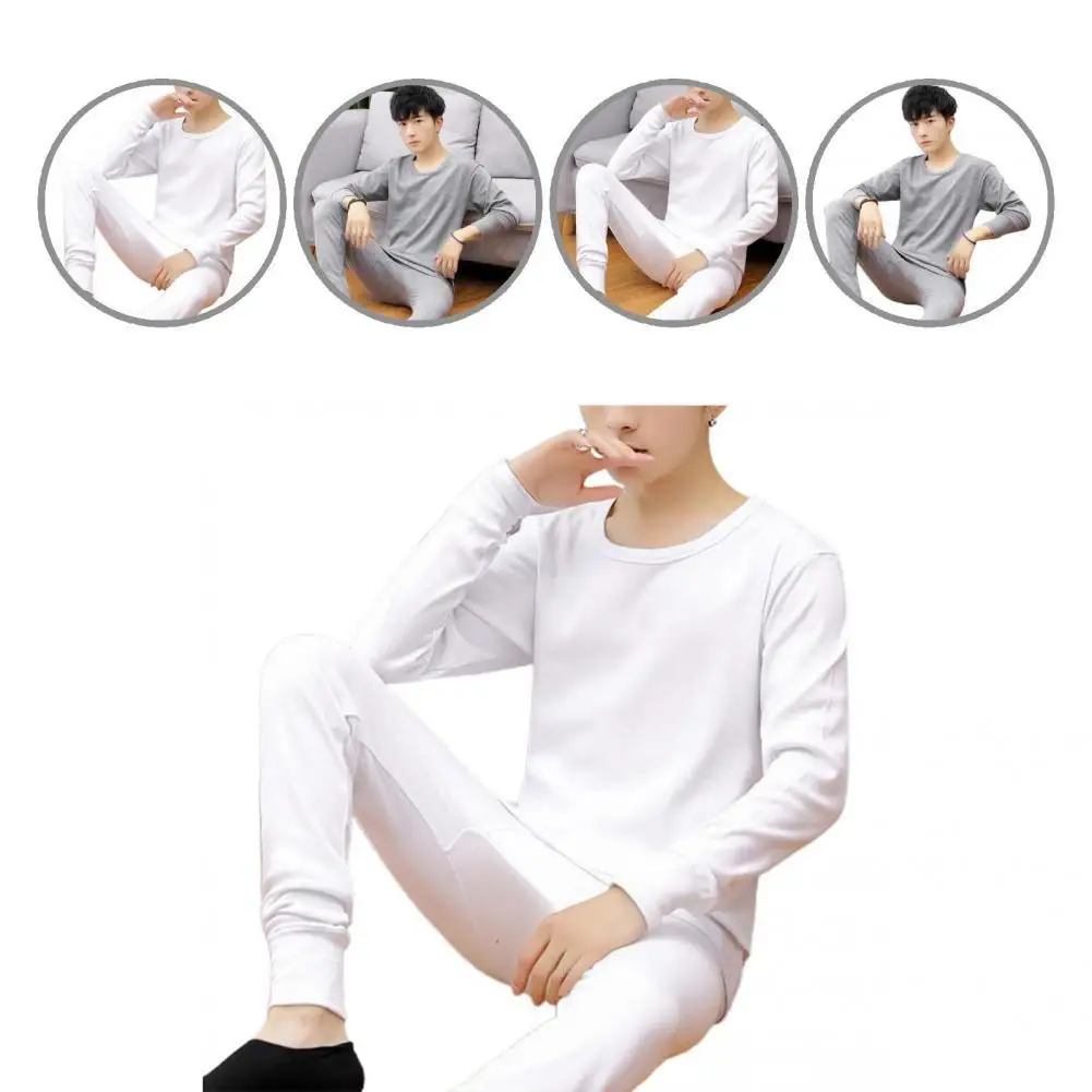 

Plush Lining Autumn Winter Pure Color Thermal Underwear Set for Living Room