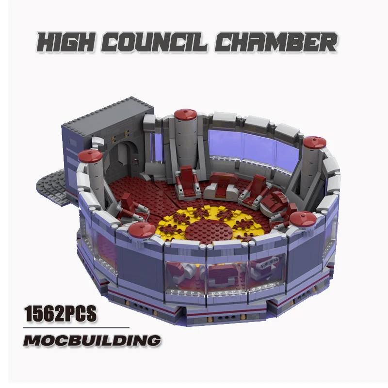 

Moc Building Star Movie Episode I-The Phantom-Menace High Council Chamber House Building Blocks Architecture Toys