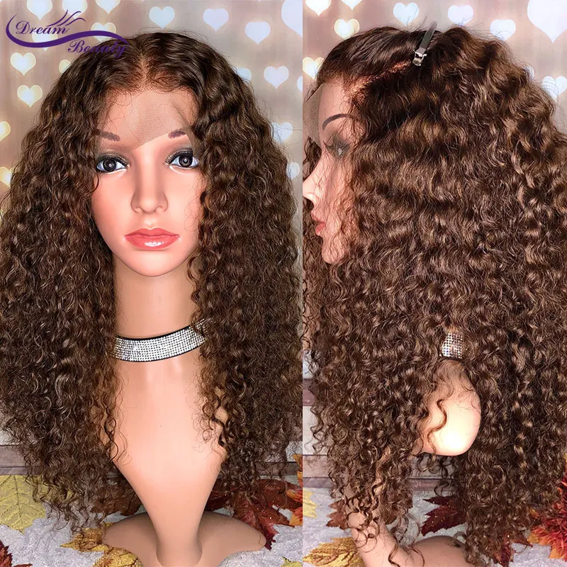 Человеческие волосы 13*6 Dream Beauty кружевные фронтальные парики с детскими волосами