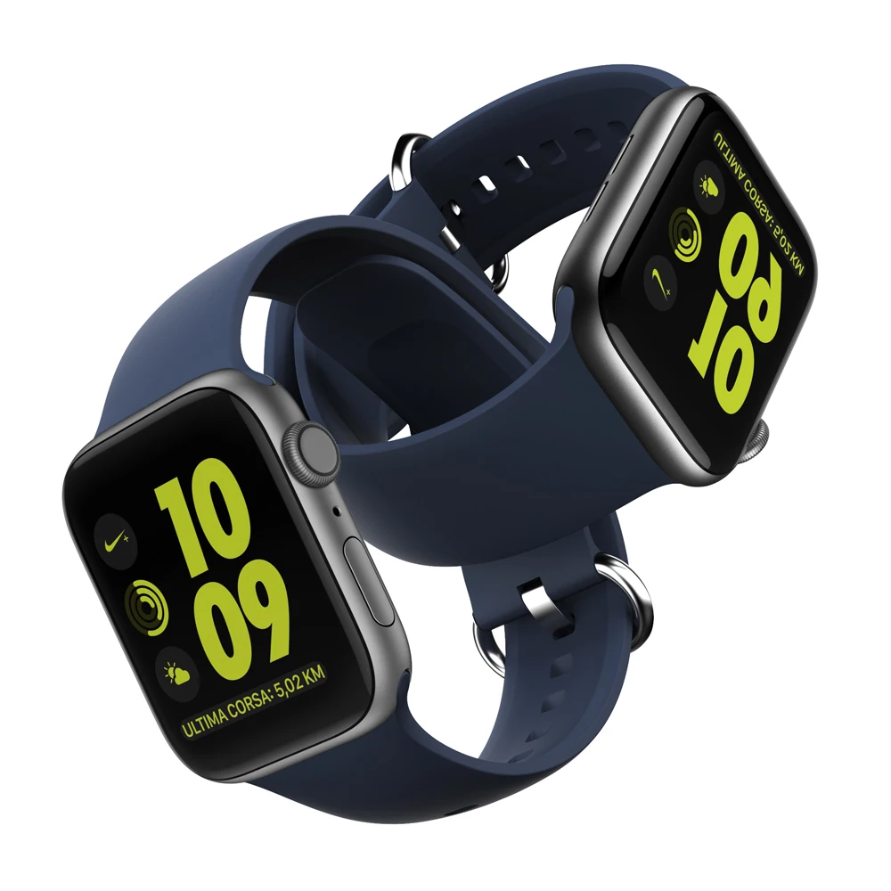 Силиконовый ремешок для apple watch band 44 мм 40 correa наручных часов iwatch 42 38 спортивный