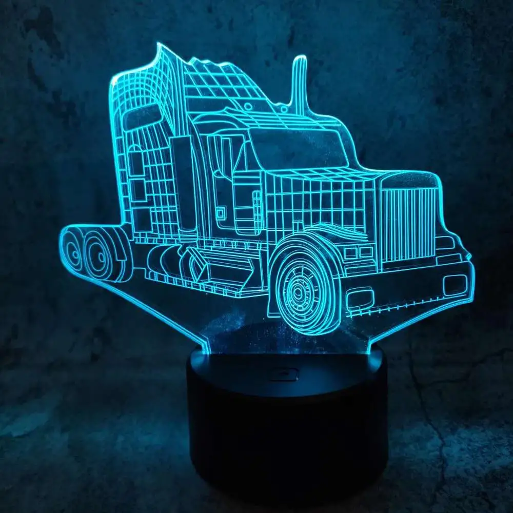 Тракторная 7 меняющихся цветов Светодиодная настольная лампа сенсорный пульт
