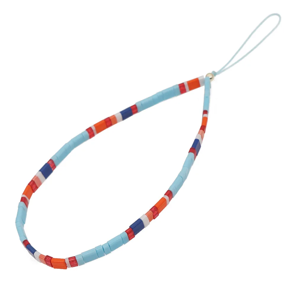 

2021 New Fashion Beaded Mobile Phone Chain Bohemian Ethnic Style Color Mobile Phone Lanyard Female