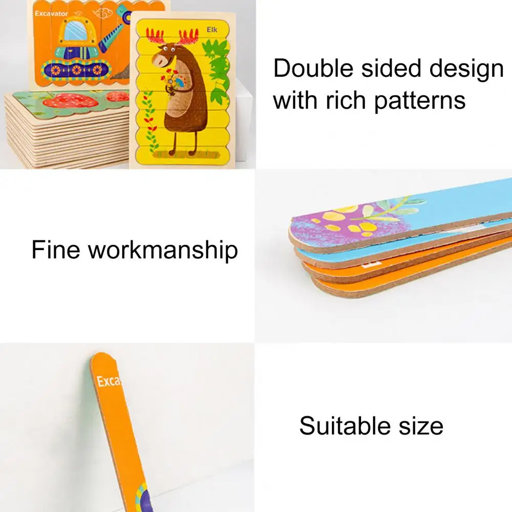 

Puzzle Fruit Series Self Assembly DIY Jigsaw Strip-shaped Blocks Kids Educational Toy for Parent-child Activities Education toy