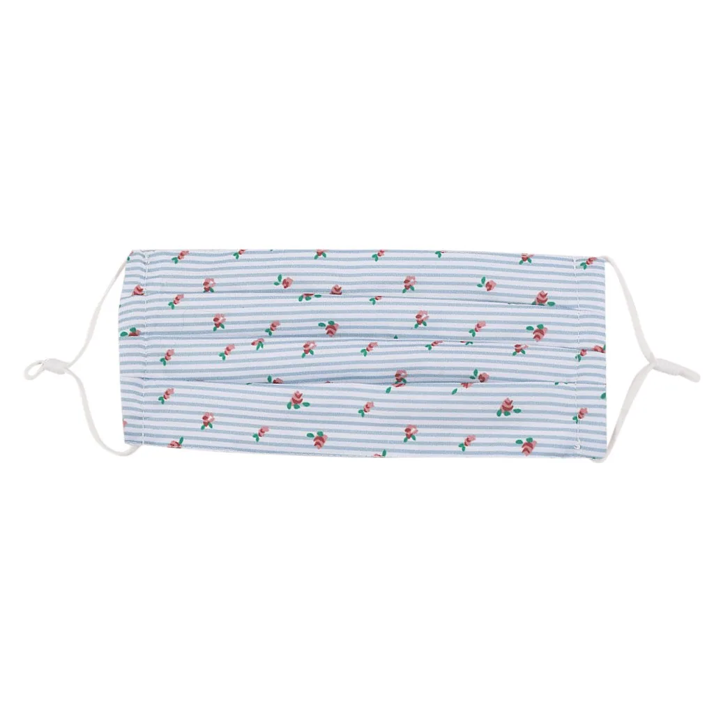 

2PCS Floral Print Adult Face Mask Adjustable Washable Reusable Breather Mouth Mask Cycling Face Mask with 6 Filter