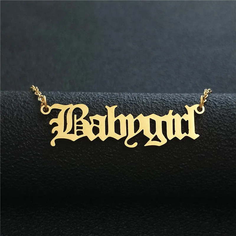 Ожерелье HCyes для маленьких девочек подвески в виде букв старого английского