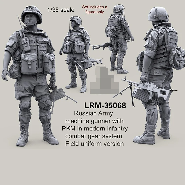 

Модель из смолы 1/35, фигурка солдатика GK, солдат русской армии, пулемет 2, Современная военная тема, несобранный и Неокрашенный комплект