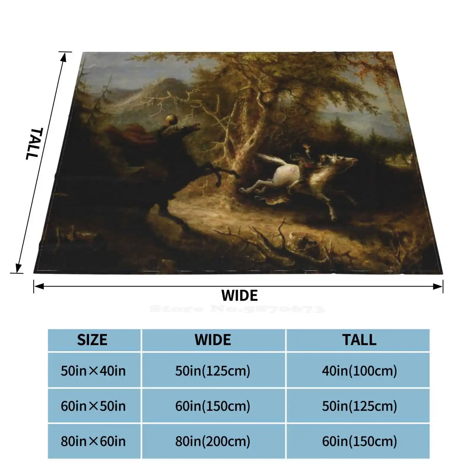 John Quidor искусство Безголовый игабол журавль одеяло для кондиционирования воздуха