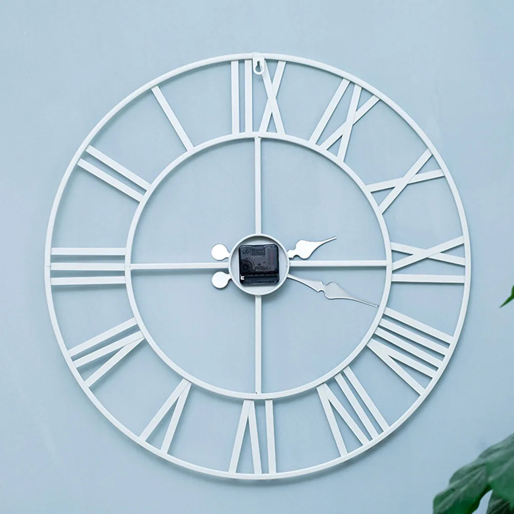 40 см современные 3d большие ретро черные железные круглые художественные полые