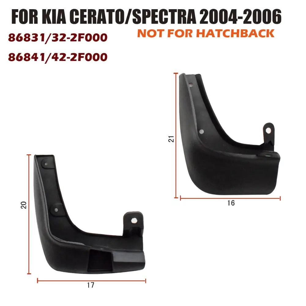 Брызговики автомобильные передние и задние огни для кіа Cerato/specra 2004 2005 2006 86831 2f000