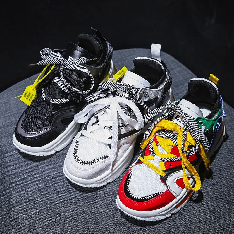 Кроссовки для женщин бегун папа полуботинки с застежками молниями Zapatillas Deportivas