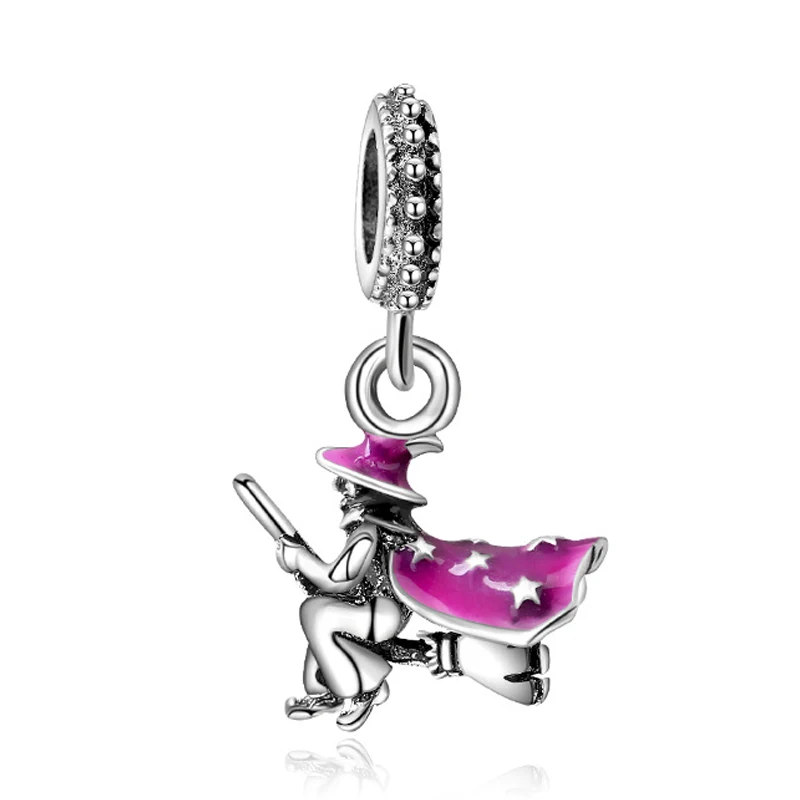 Волшебная ведьма метла подвеска бусина на удачу подходит для оригинального