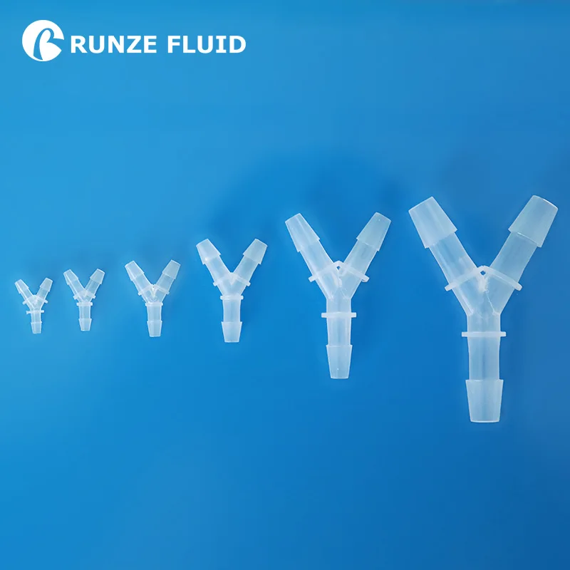 Пластиковый 3 ходовой соединитель для шланга переходник с зазубринами гладкая не