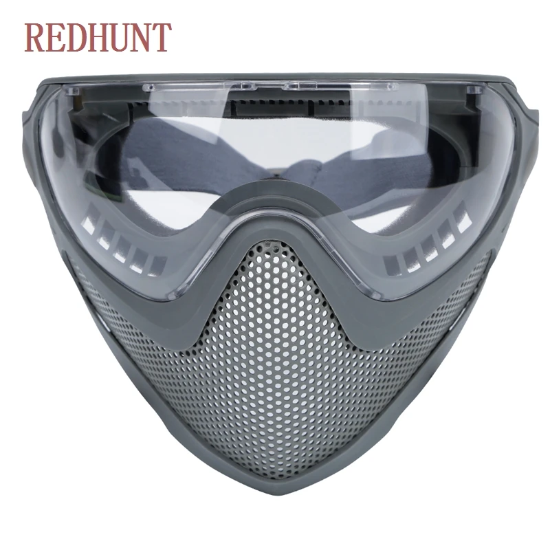 

Tactical Paintball Full Face Mask with Anti-Fog Protection Goggles Shooting Airsoft Helmet Mask for Hunting Cs Fast Helmets