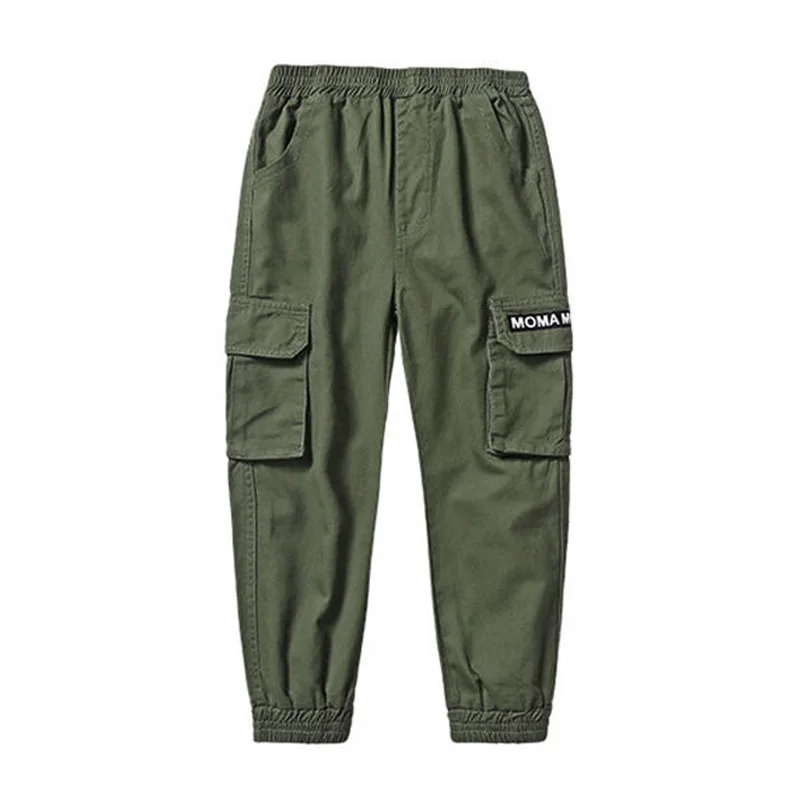 

Boys overalls 2021 spring and autumn new children's alphabet pocket overalls boys casual sports trousers tide 4-10Y