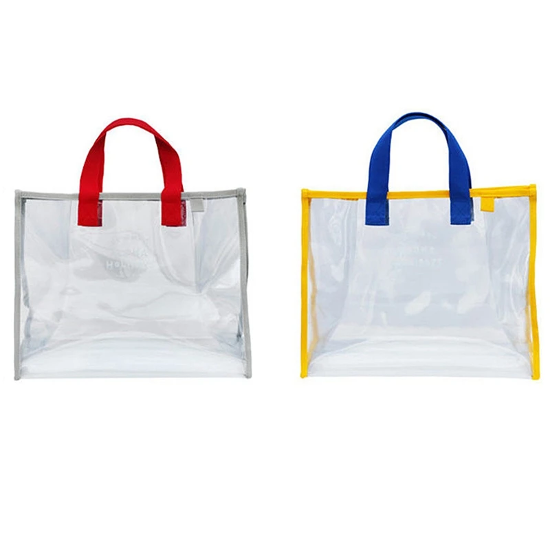 Прозрачная пляжная сумочка желе Женская вместительная сумка на плечо купальник