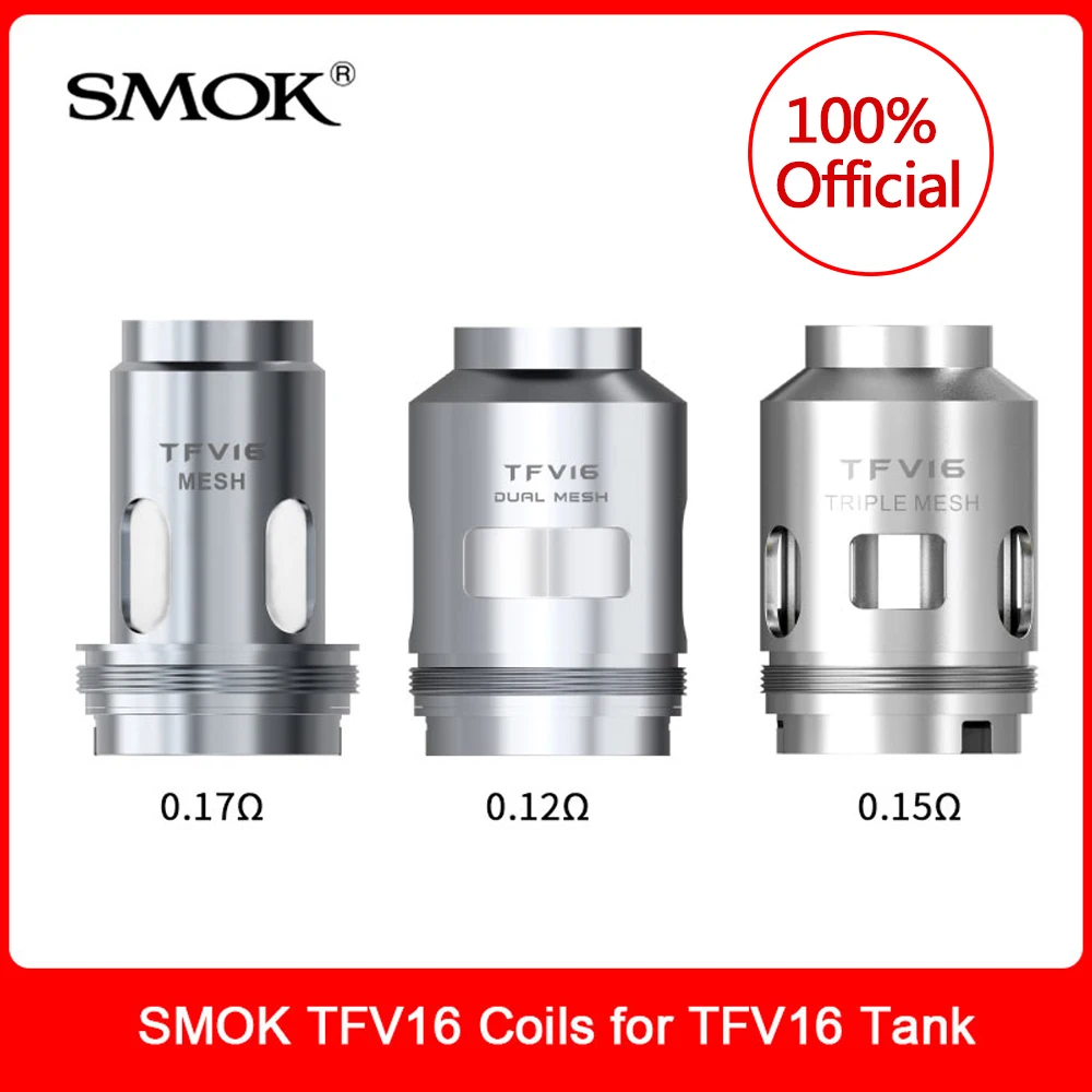 Оригинальные катушки SMOK TFV16 двойная Тройная сетка фотоемкость для атомайзера 9 мл